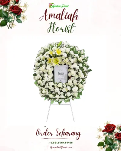 Krans Bunga Duka Cita di Banyupoh